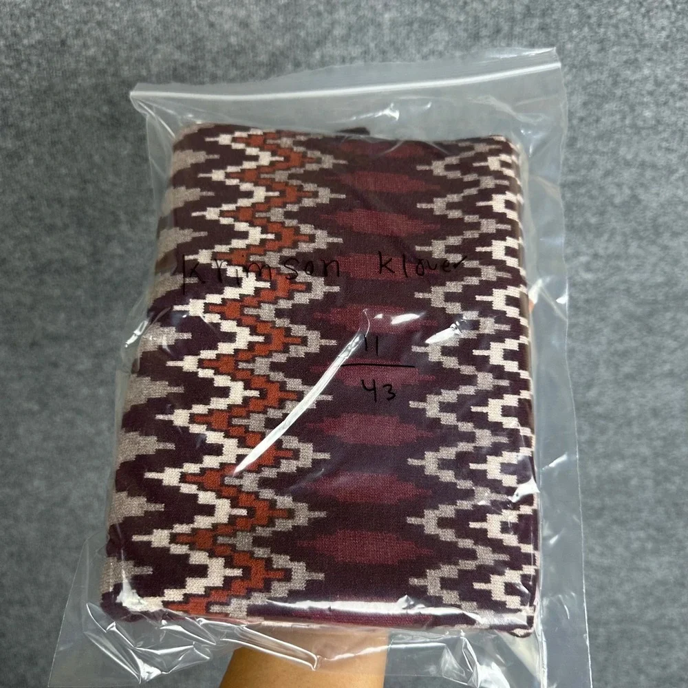 Krimson Klover Mini Skirt Womens M Burgundy Excellent Geometric Knit